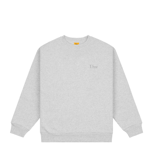 Dime Classic Small Logo Crewneck - Heather Gray