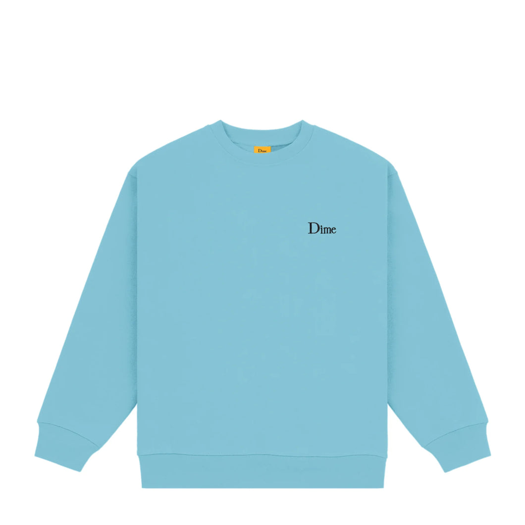 Dime Classic Small Logo Crewneck - Ocean Blue