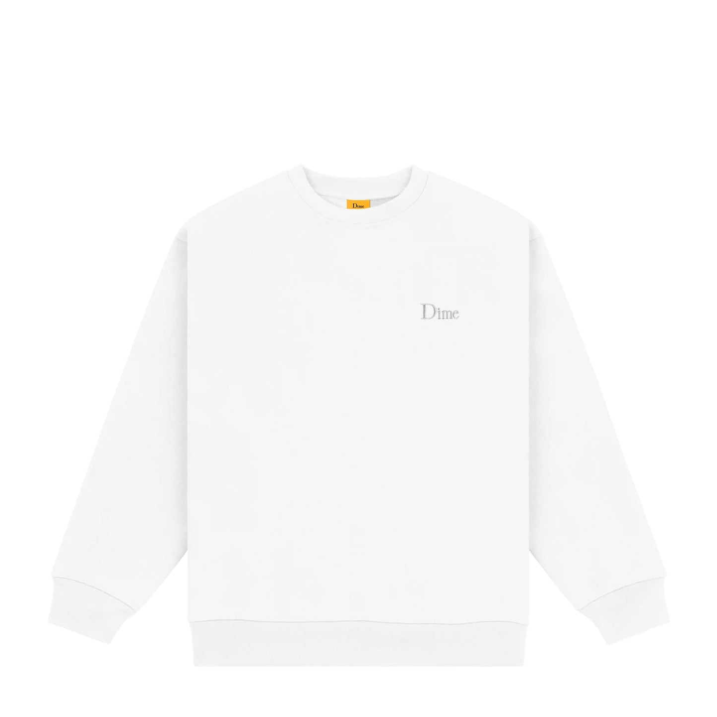 Dime Classic Small Logo Crewneck - White