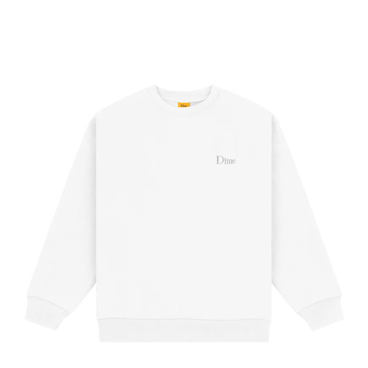 Dime Classic Small Logo Crewneck - White