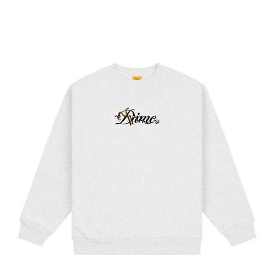 Dime Cursive Snake Crewneck - Ash