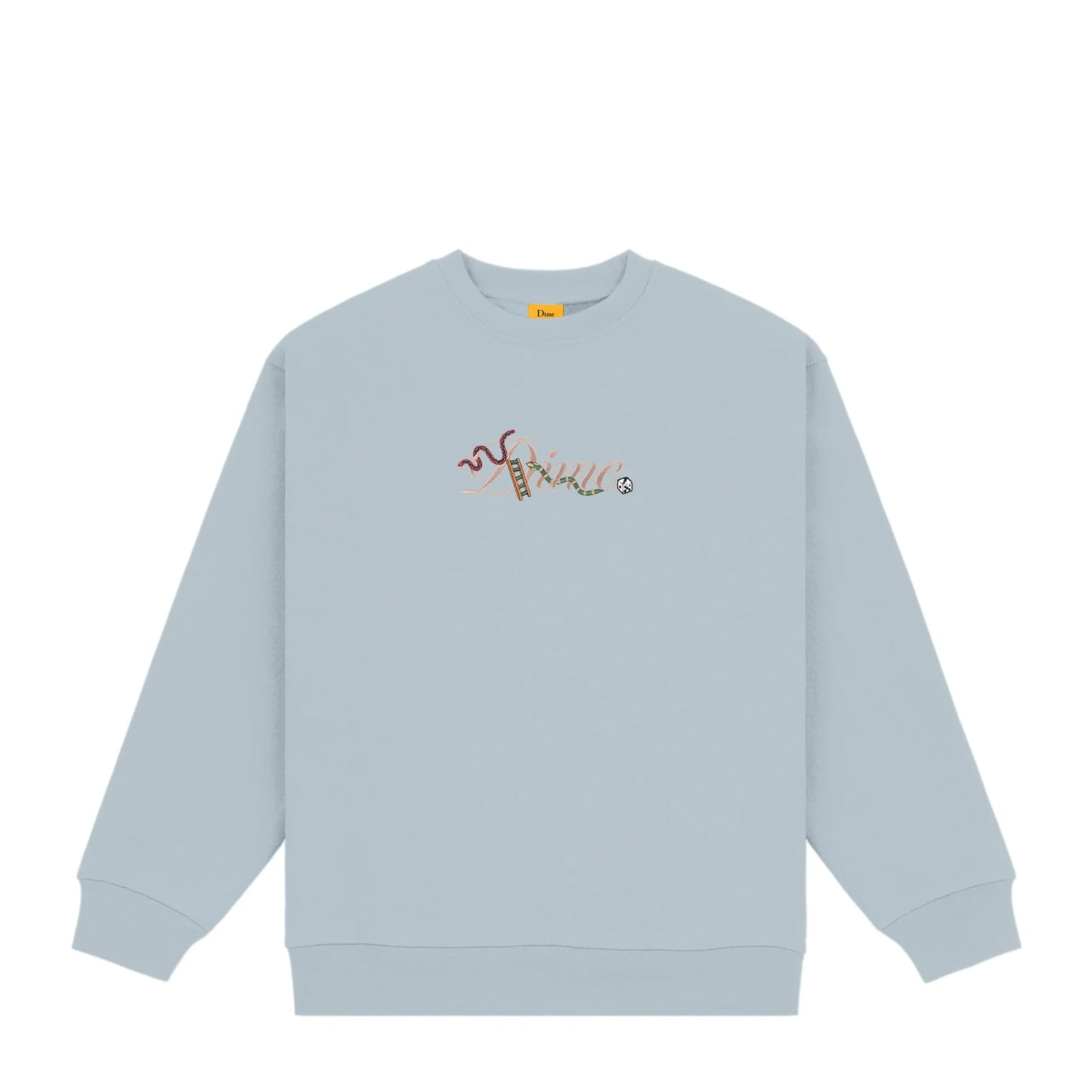 Dime Cursive Snake Crewneck - Cloud Gray