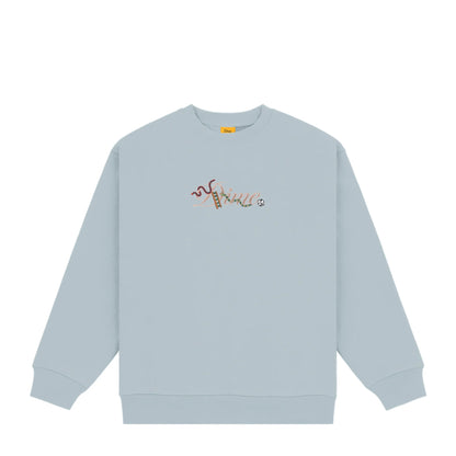 Dime Cursive Snake Crewneck - Cloud Gray