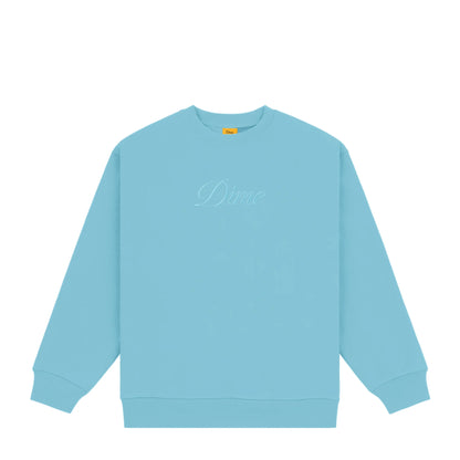 Dime Cursive Logo Crewneck - Ocean Blue