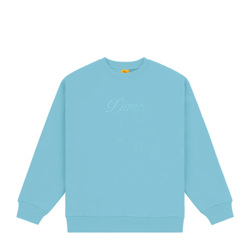 Dime Cursive Logo Crewneck - Ocean Blue