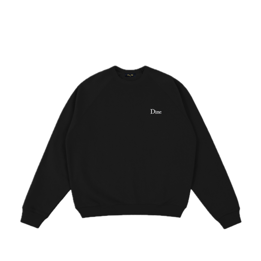 Dime Classic Small Logo Crewneck - Black