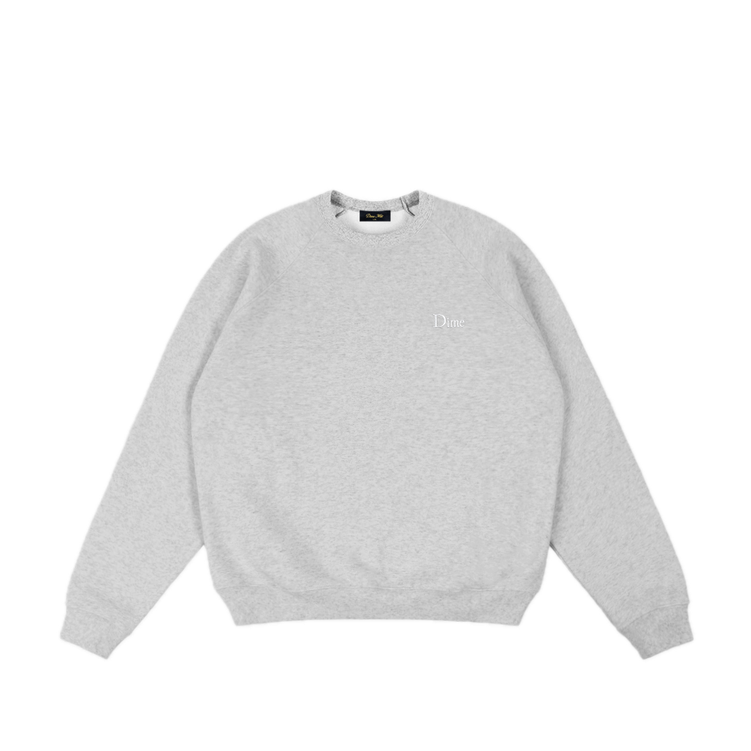Dime Classic Small Logo Crewneck - Heather Gray