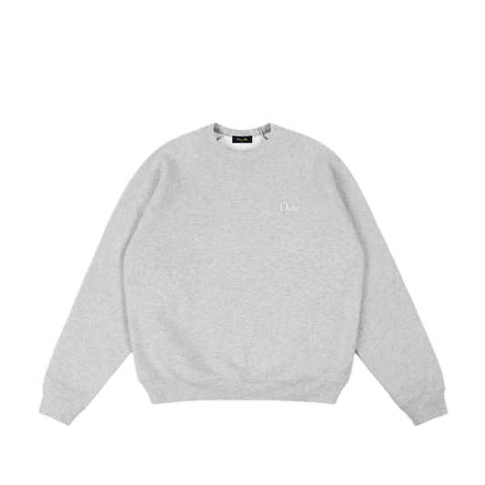 Dime Classic Small Logo Crewneck - Heather Gray