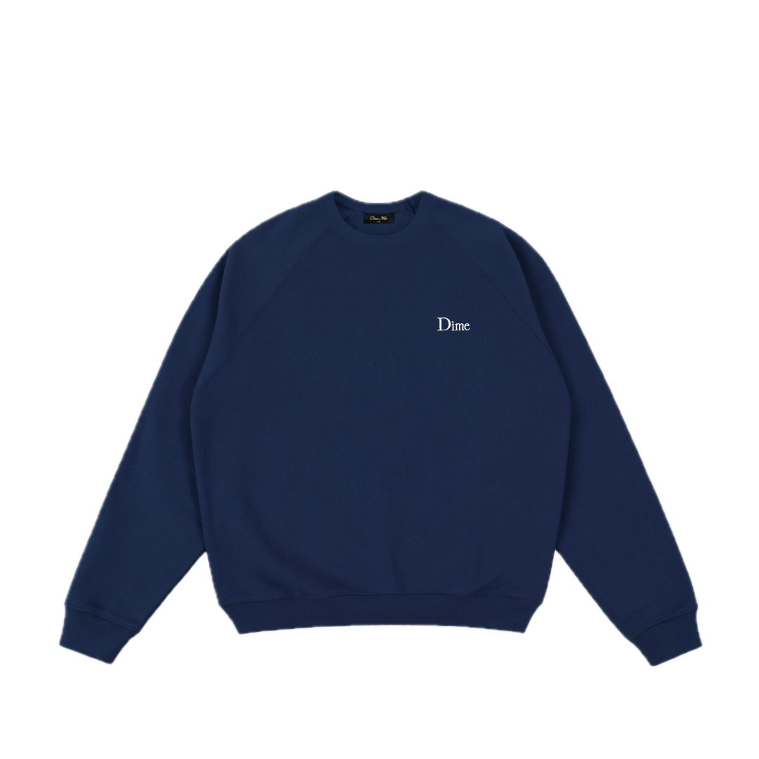 Dime Classic Small Logo Crewneck - Midnight Navy