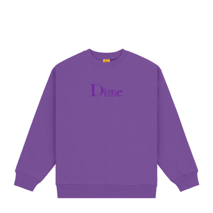 Dime Classic Logo Crewneck - Deep Purple