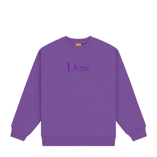 Dime Classic Logo Crewneck - Deep Purple