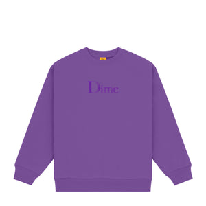 Dime Classic Logo Crewneck - Deep Purple