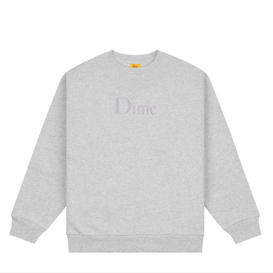 Dime Classic Logo Crewneck - Heather Gray