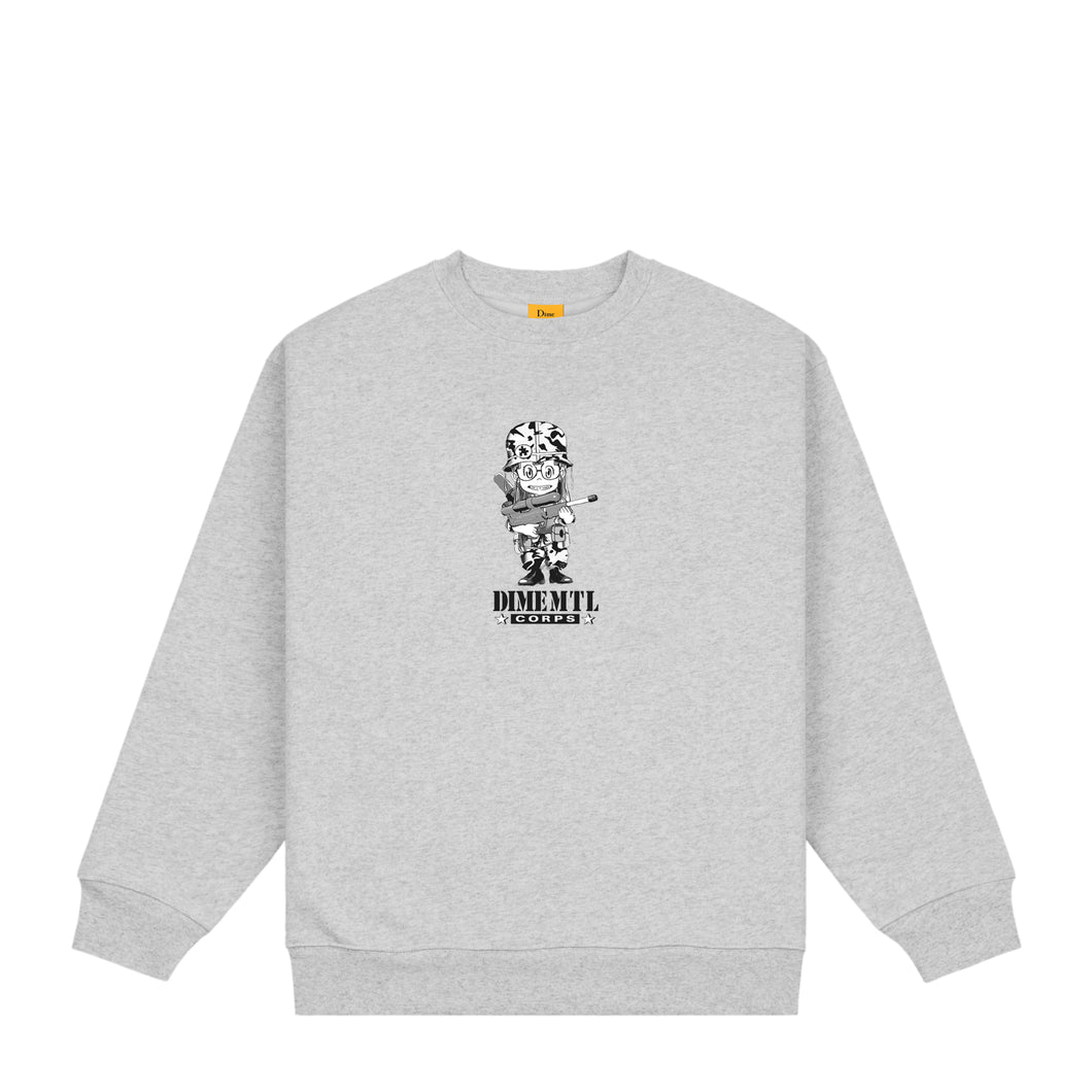 Dime Dimecorps Crewneck - Heather Gray