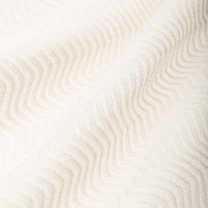 Dime Wave Cable Knit Polo - Cream