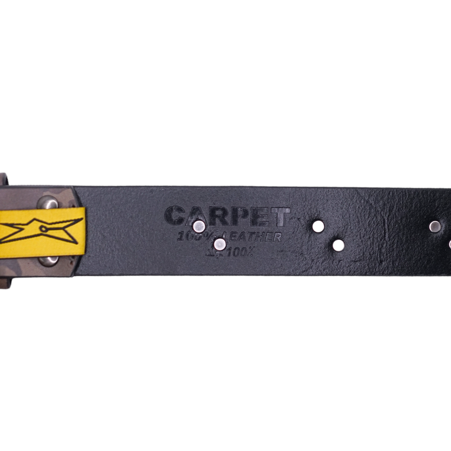 Carpet Company Riveted Leather Belt - Camo
