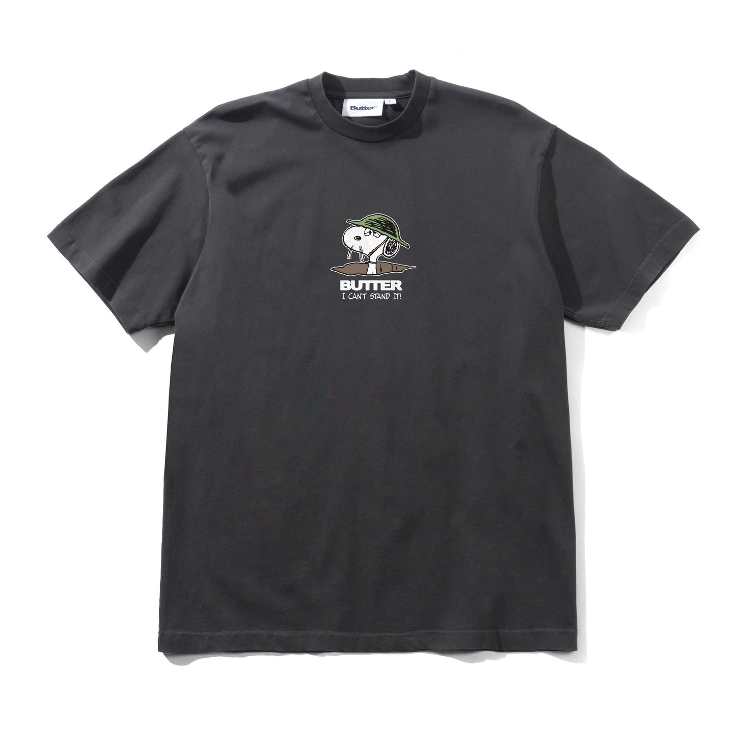 Butter Goods x Peanuts Can't Stand It Tee - Washed Black