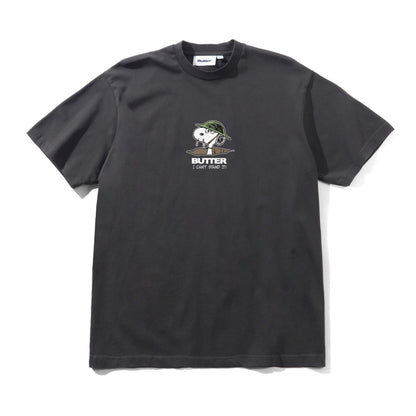 Butter Goods x Peanuts Can't Stand It Tee - Washed Black