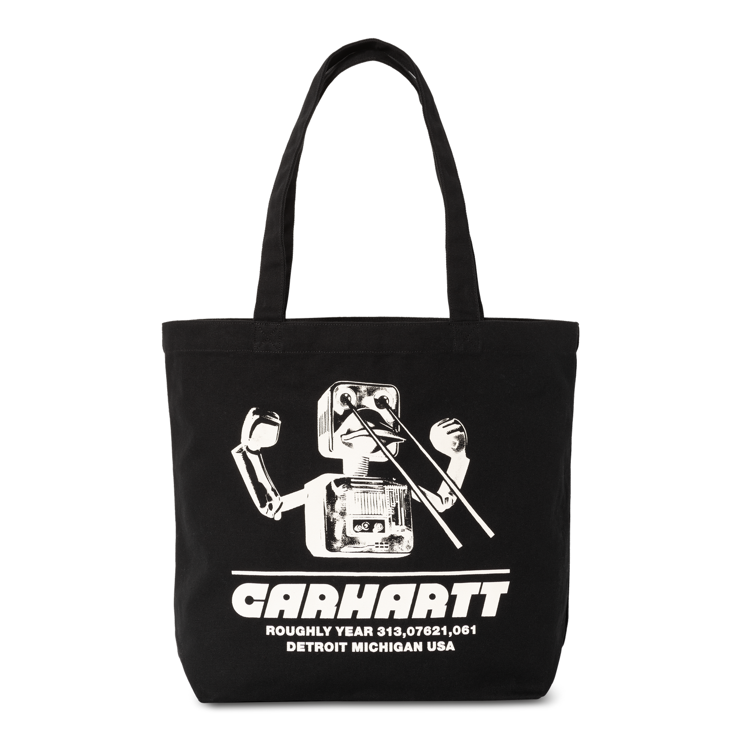 Carhartt WIP Canvas Graphic Tote - Black Wiptopia Print