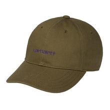 Load image into Gallery viewer, Carhartt WIP Canvas Script Cap - Highland/Cassis