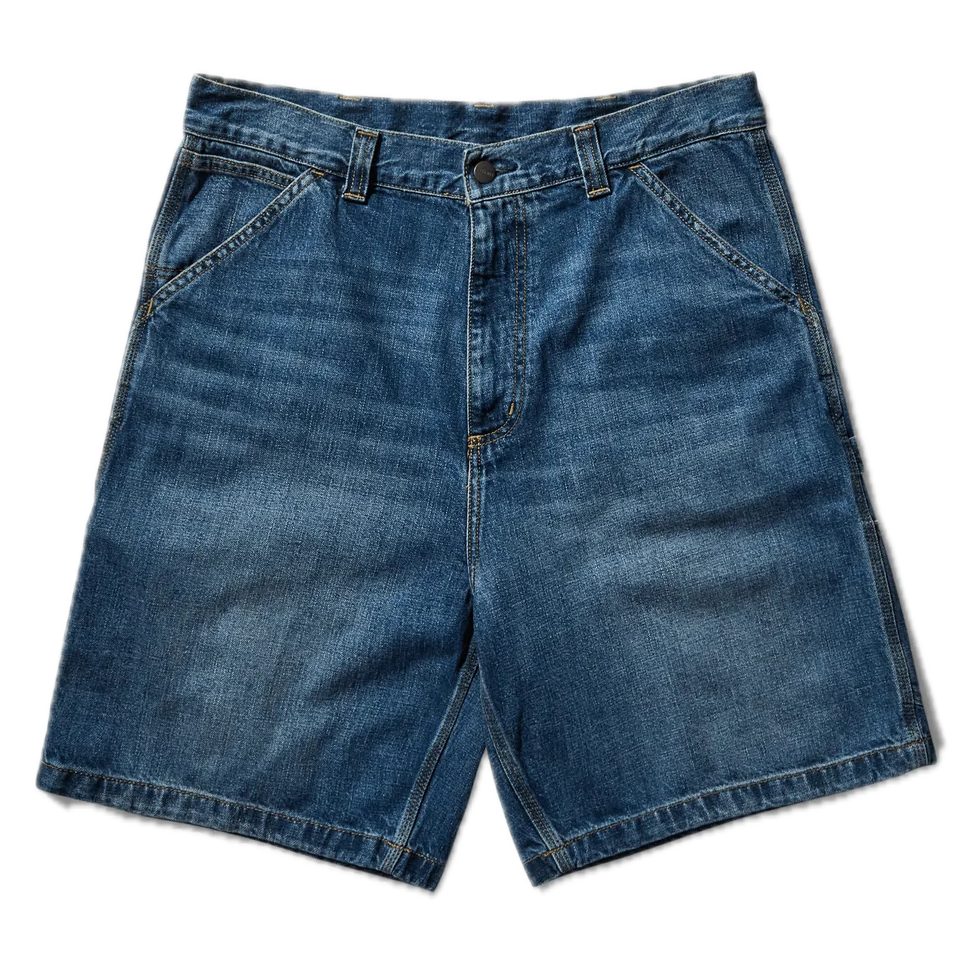 Carhartt WIP OG Single Knee Short - Blue Dark Used Wash