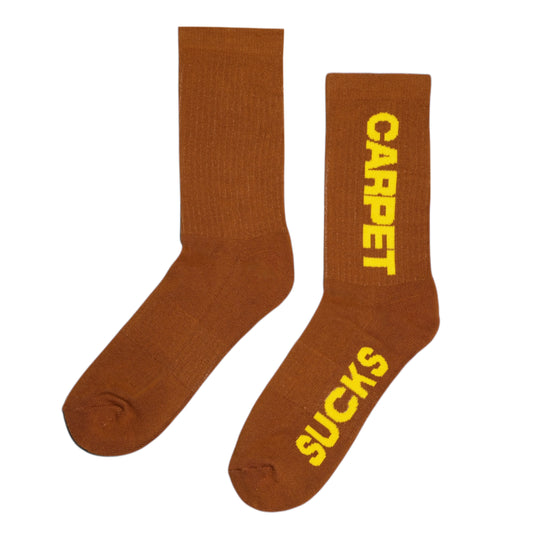 Carpet Company Carpet Sucks Sock - Brown