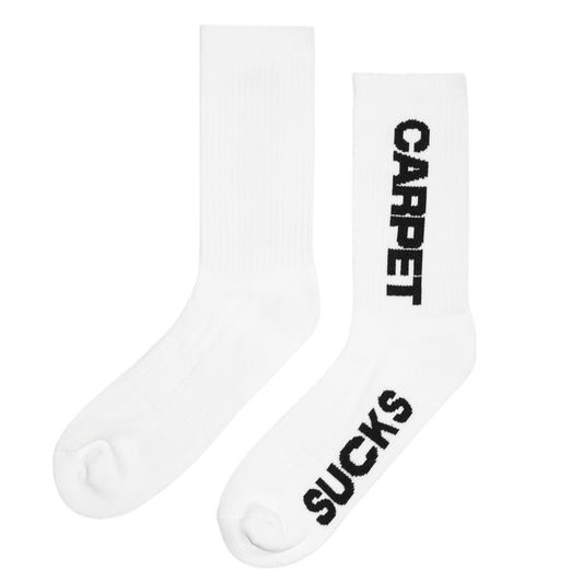 Carpet Company Carpet Sucks Sock - White