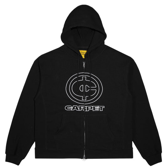 Carpet Company Cent Thermal Zip Hoodie - Black