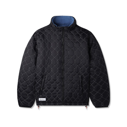 Butter Goods Chainlink Reversible Puffer Jacket - Black / Slate