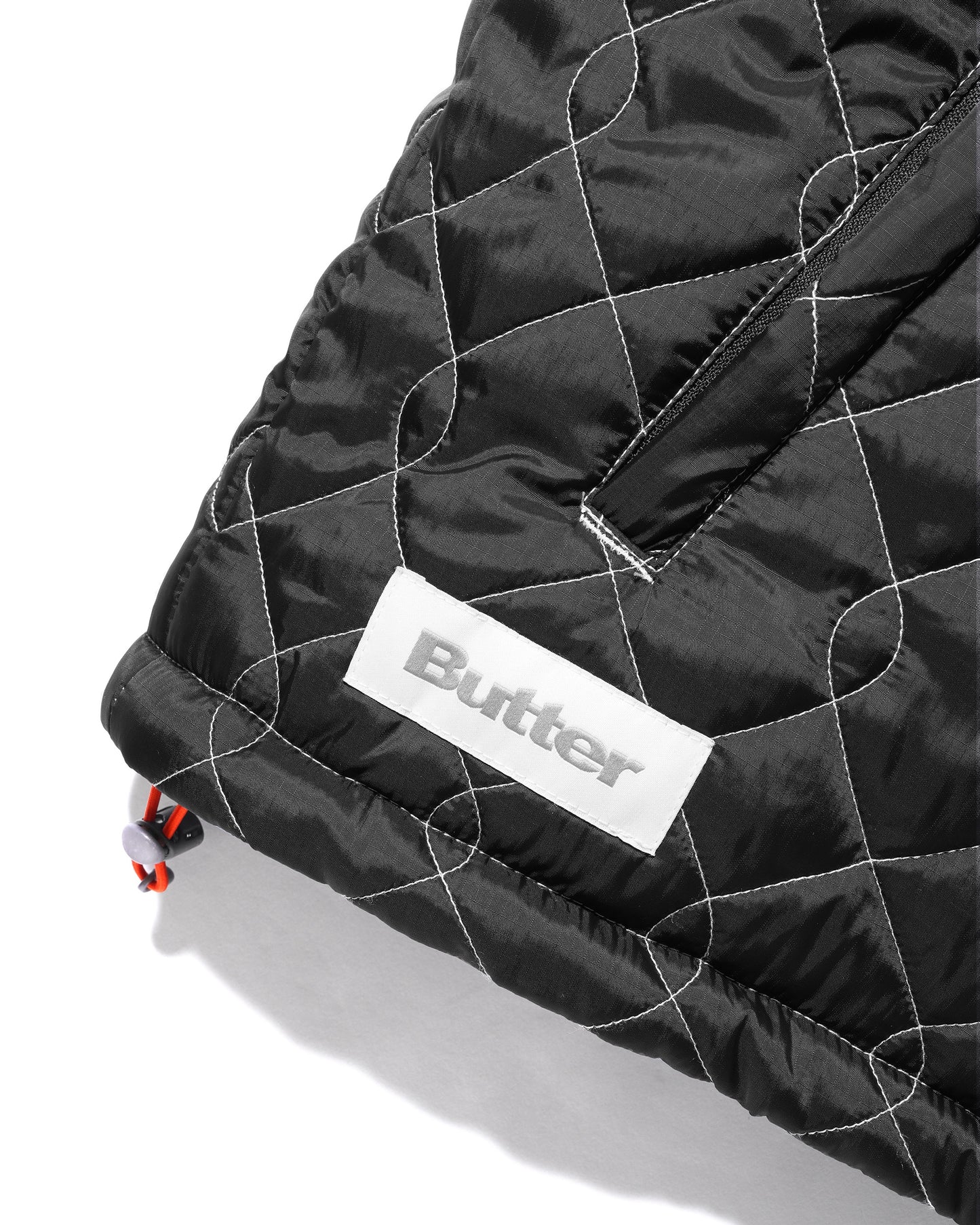 Butter Goods Chainlink Reversible Puffer Jacket - Black / Slate