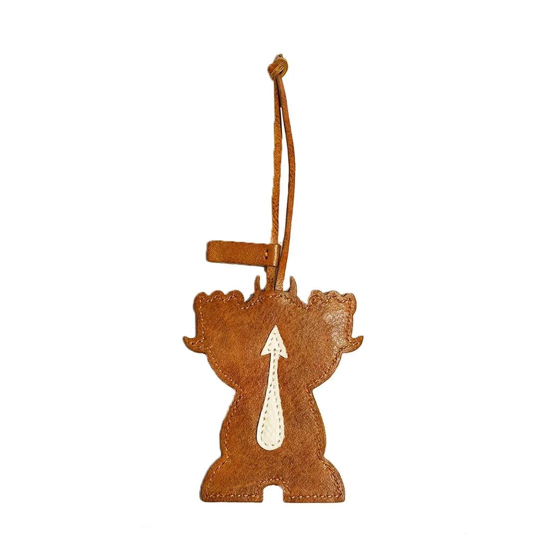Bycodycody Hell Bent Leather Bag Charm - Burnt Umber