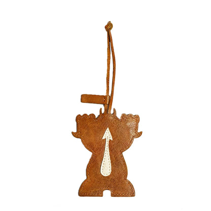 Bycodycody Hell Bent Leather Bag Charm - Burnt Umber