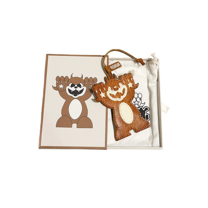 Bycodycody Hell Bent Leather Bag Charm - Burnt Umber