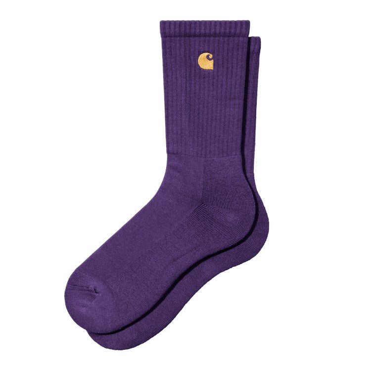 Carhartt WIP Chase Socks - Tyrian/Gold