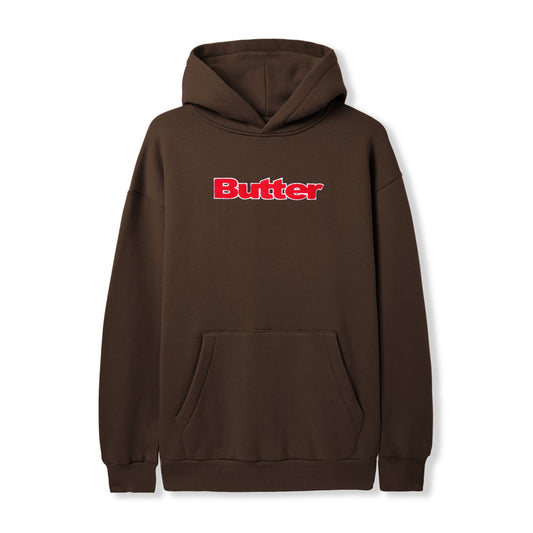 Butter Goods Chenille Logo Hoodie - Chocolate