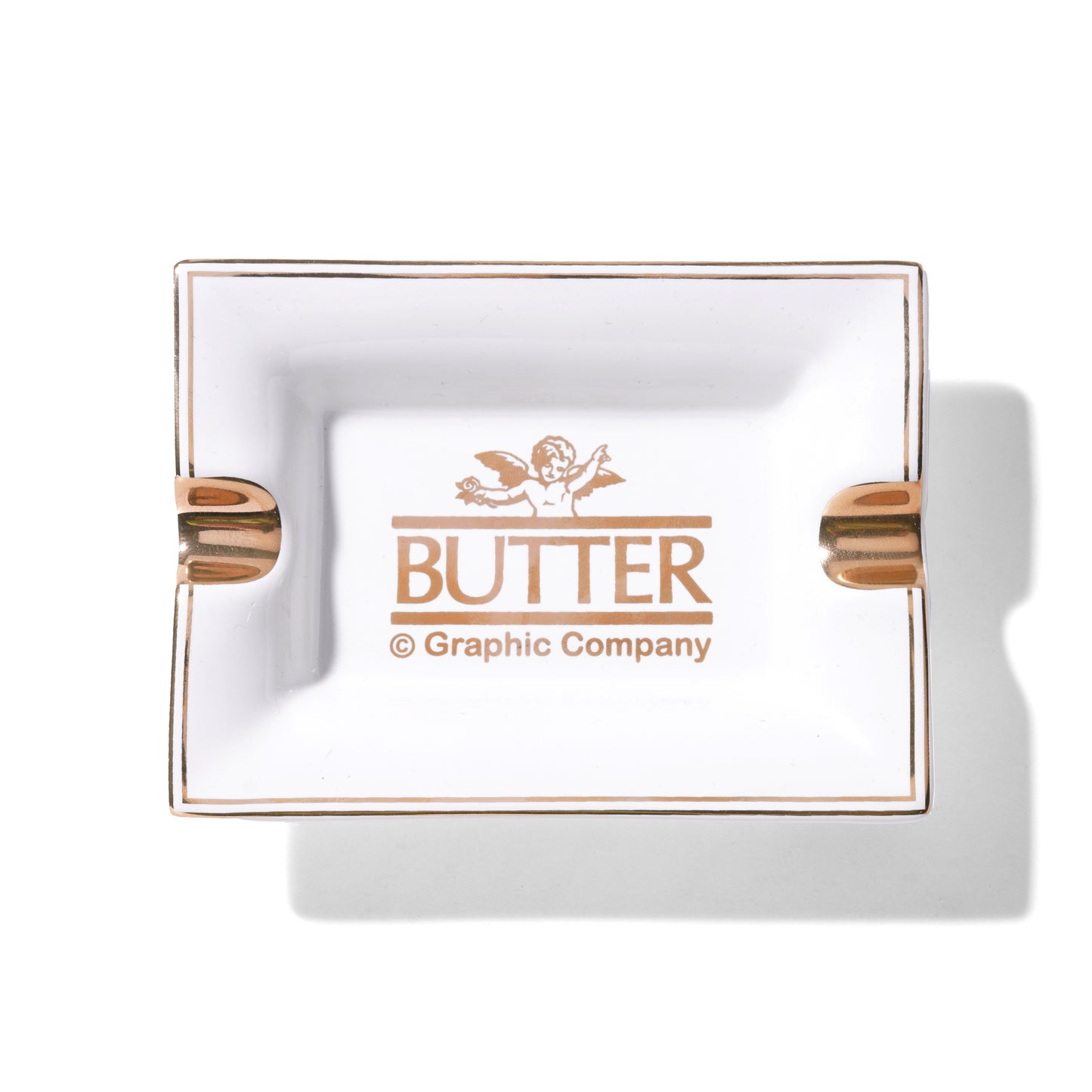 Butter Goods Cherub Ceramic Ash Tray - White/Gold