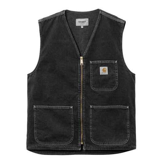 Carhartt WIP Chore Vest - Black Stone Washed