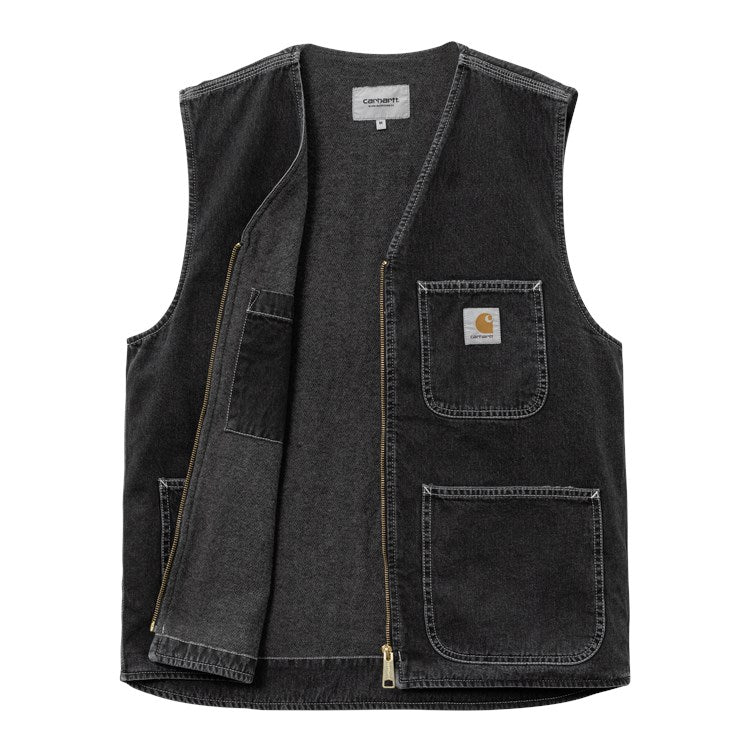 Carhartt WIP Chore Vest - Black Stone Washed