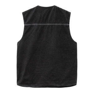 Carhartt WIP Chore Vest - Black Stone Washed