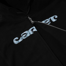 Load image into Gallery viewer, Carpet Company Chrome Zip Hoodie - Black