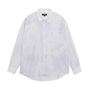 Stussy Classic LS Shirt Bleached - Blue