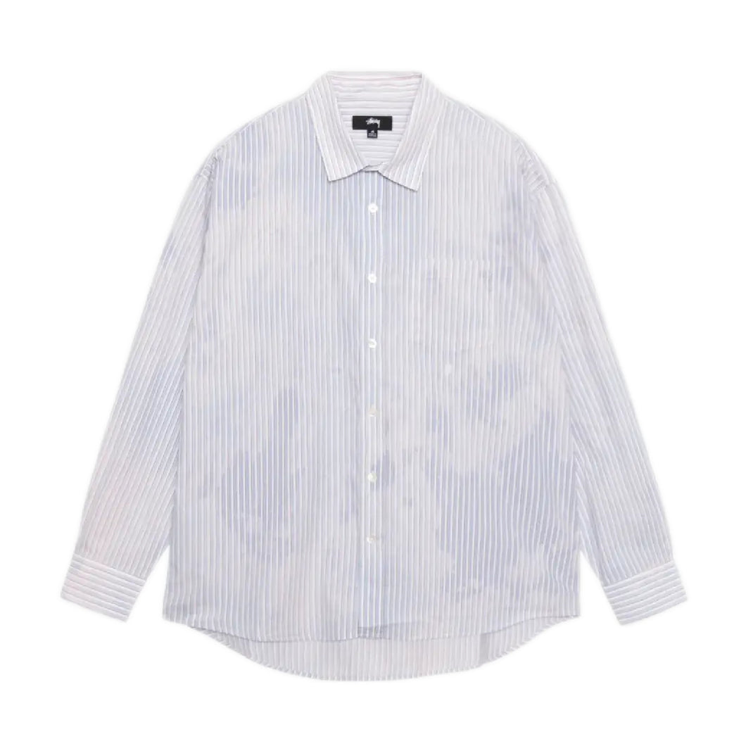 Stussy Classic LS Shirt Bleached - Blue