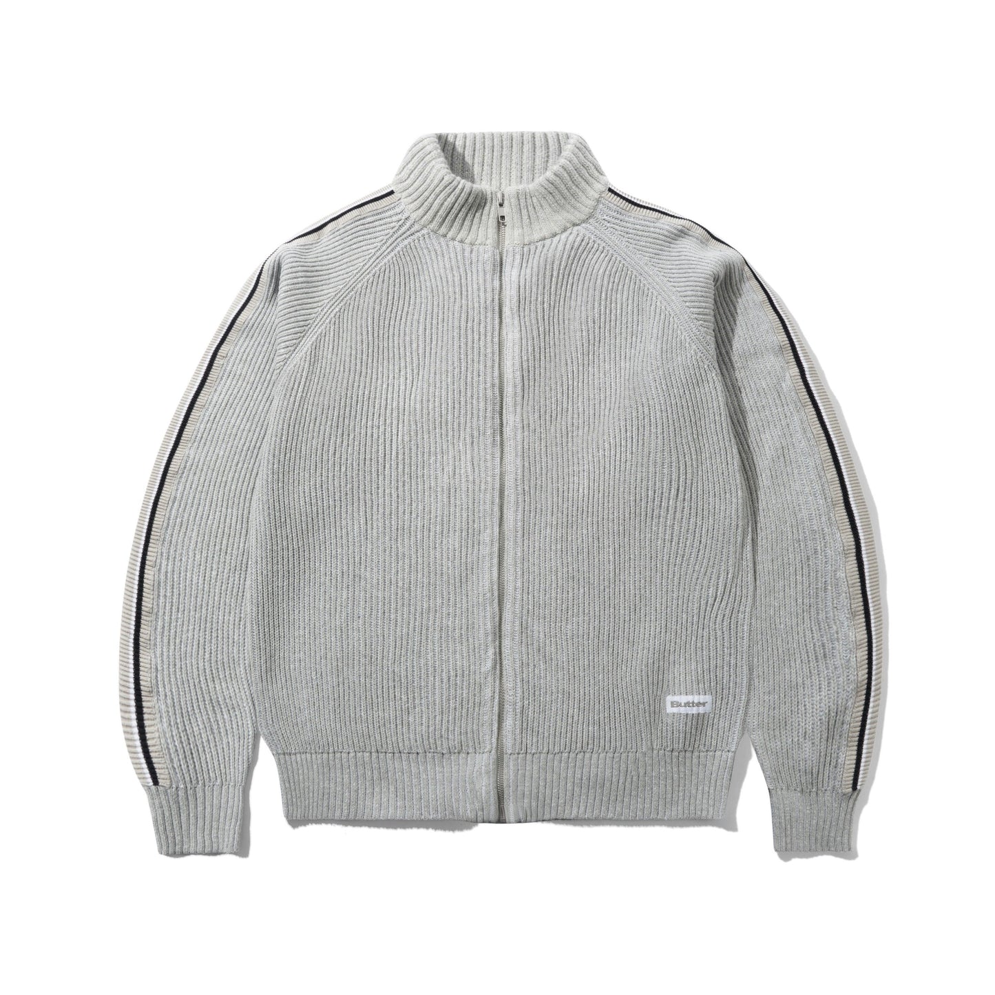Butter Goods Club Zip Knit Sweater - Ash