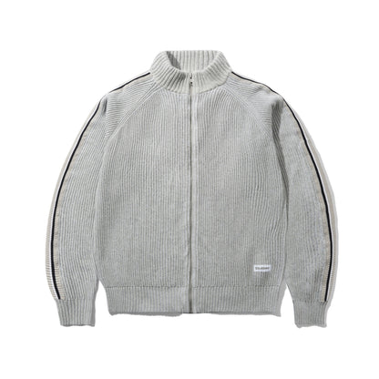 Butter Goods Club Zip Knit Sweater - Ash