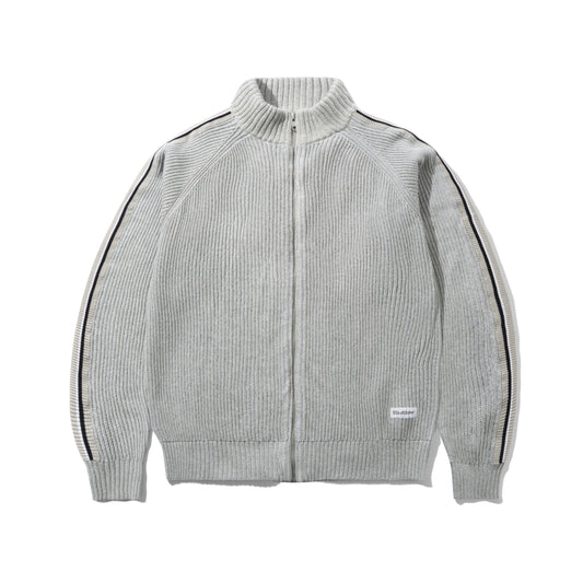 Butter Goods Club Zip Knit Sweater - Ash