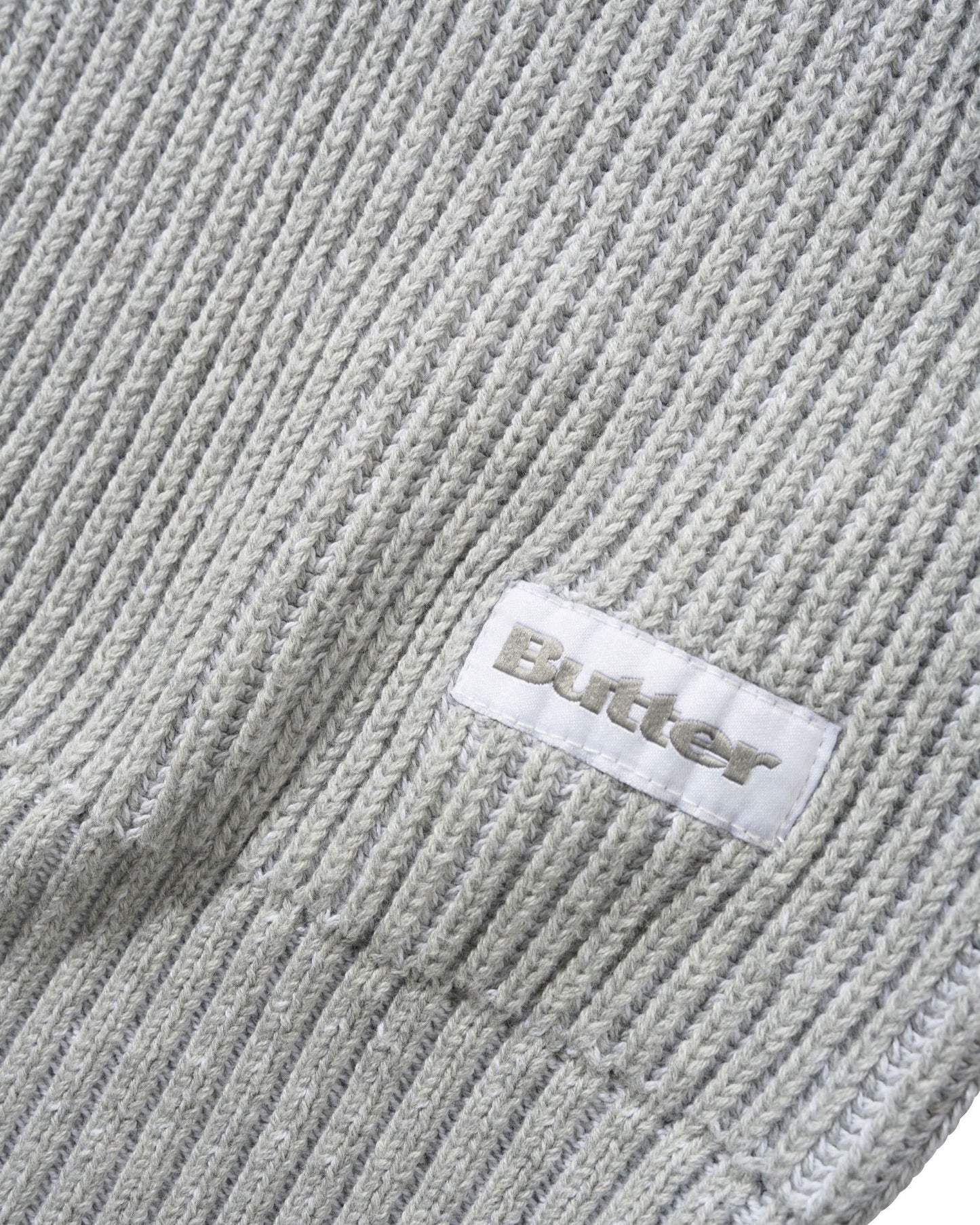 Butter Goods Club Zip Knit Sweater - Ash