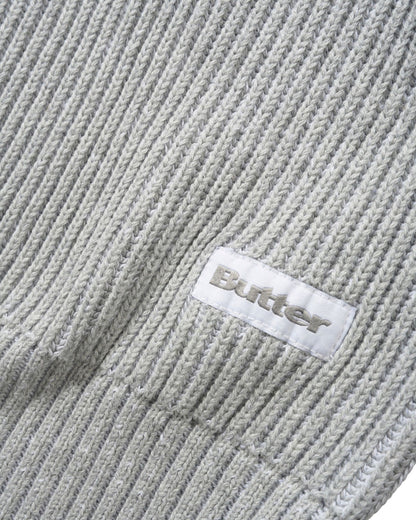 Butter Goods Club Zip Knit Sweater - Ash