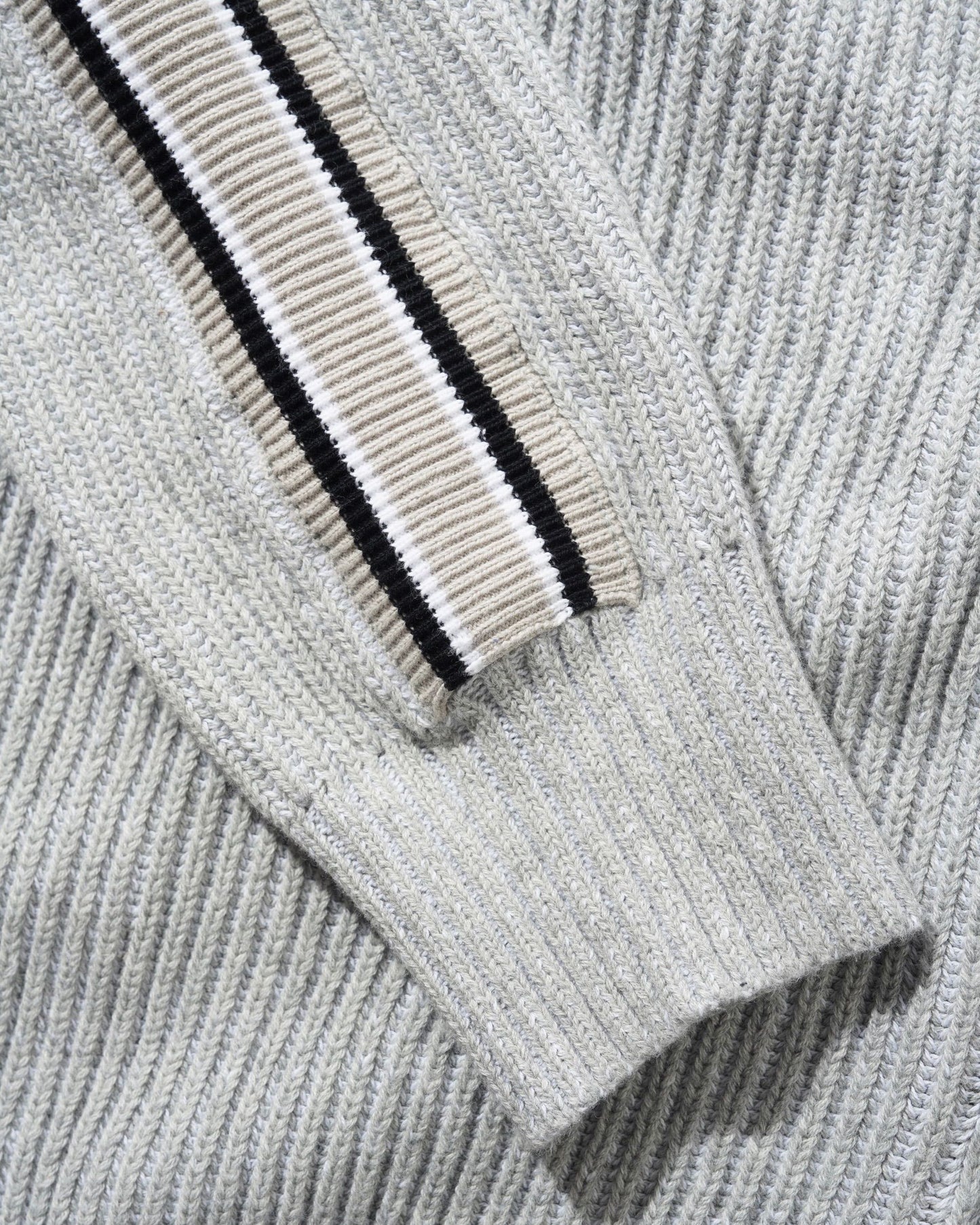 Butter Goods Club Zip Knit Sweater - Ash