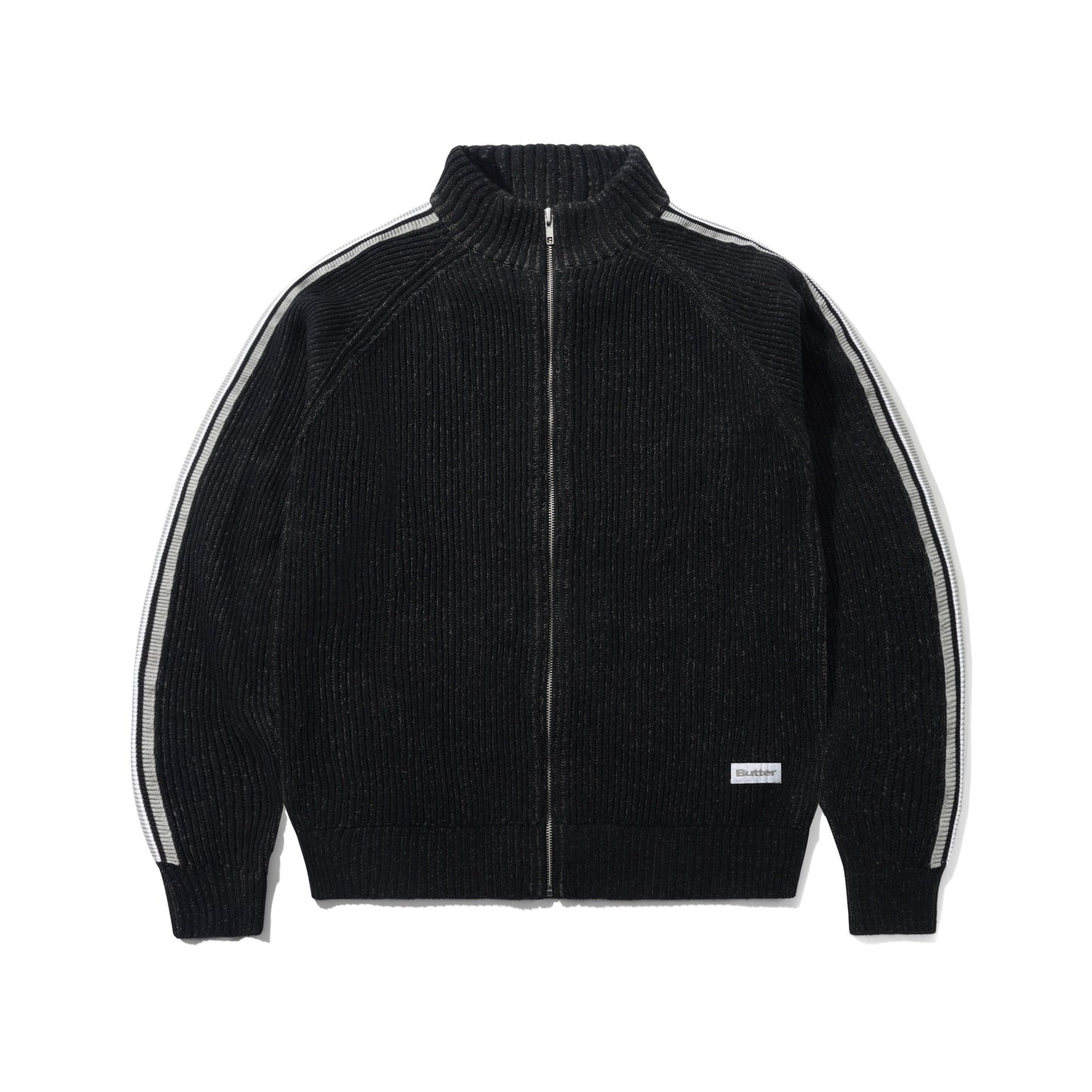 Butter Goods Club Zip Knit Sweater - Black