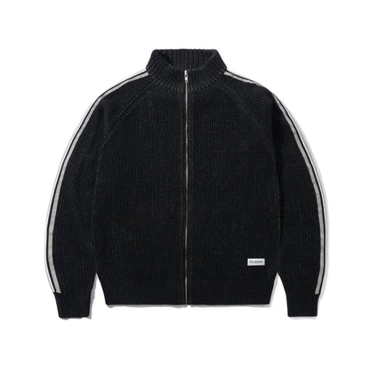 Butter Goods Club Zip Knit Sweater - Black